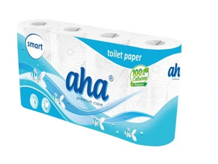 AHA Toilettenpapier 8 Rollen Weiß